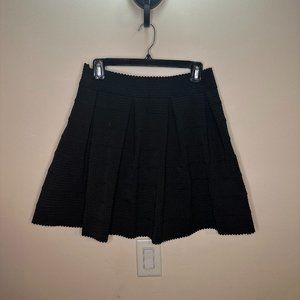 Black Textured Bubble Skirt